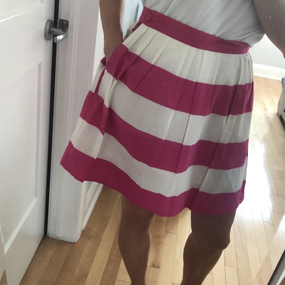 Pink Tartan Pink stripe silk skirt - Picture 4 of 4